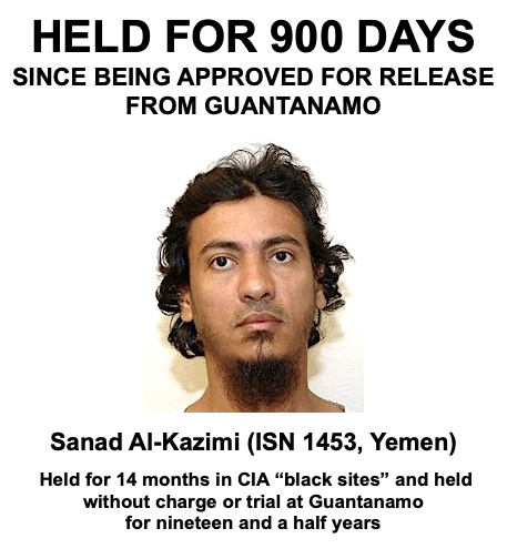 GuantanamoAndy's tweet image. Held for 900 Days Since Being Approved for Release from #Guantanamo: Sanad Al-Kazimi, a Yemeni Torture Victim - the 9th of my 10 articles telling the stories of the 16 men approved for release but, disgracefully, still held andyworthington.co.uk/2024/03/25/hel…