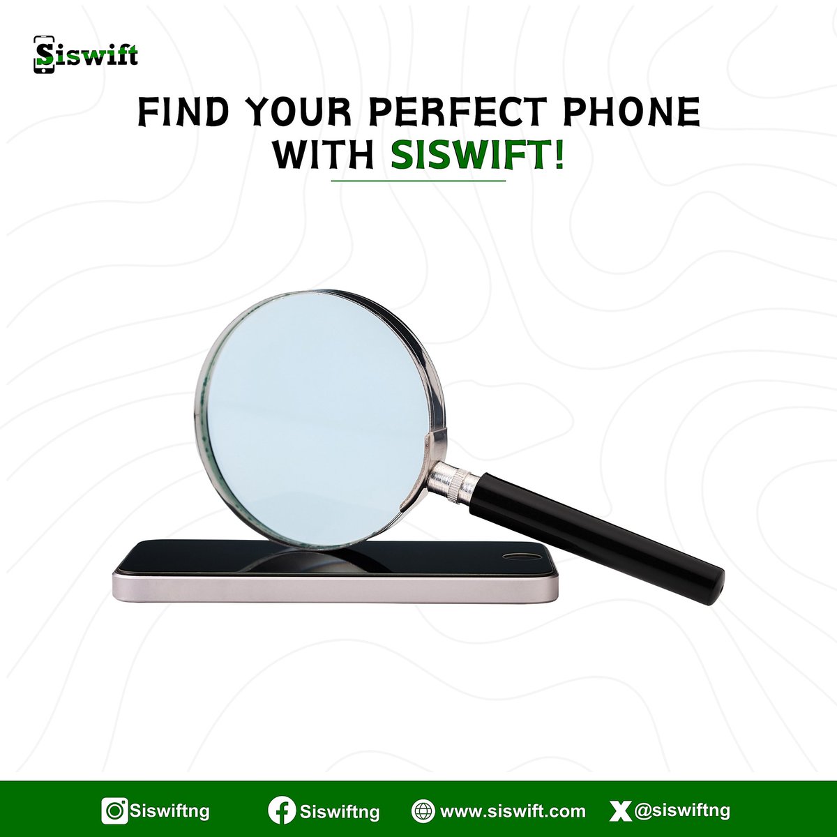 Find your perfect phone with Siswift! 

Negotiate for the ideal device.
.
.
.
#Siswift #FindYourPhone #transparenttransactions #negotiationpower #changingthegame #convenience #convenienceoverfixedprices #digitalmarketing #iphones #phones