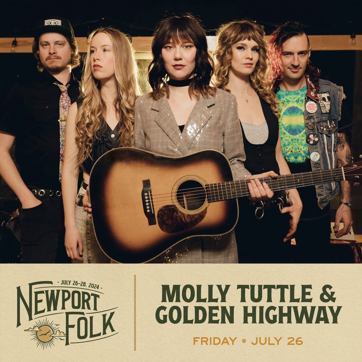 So excited to be part of the lineup for the SOLD OUT @Newportfolkfest! Who’s coming?