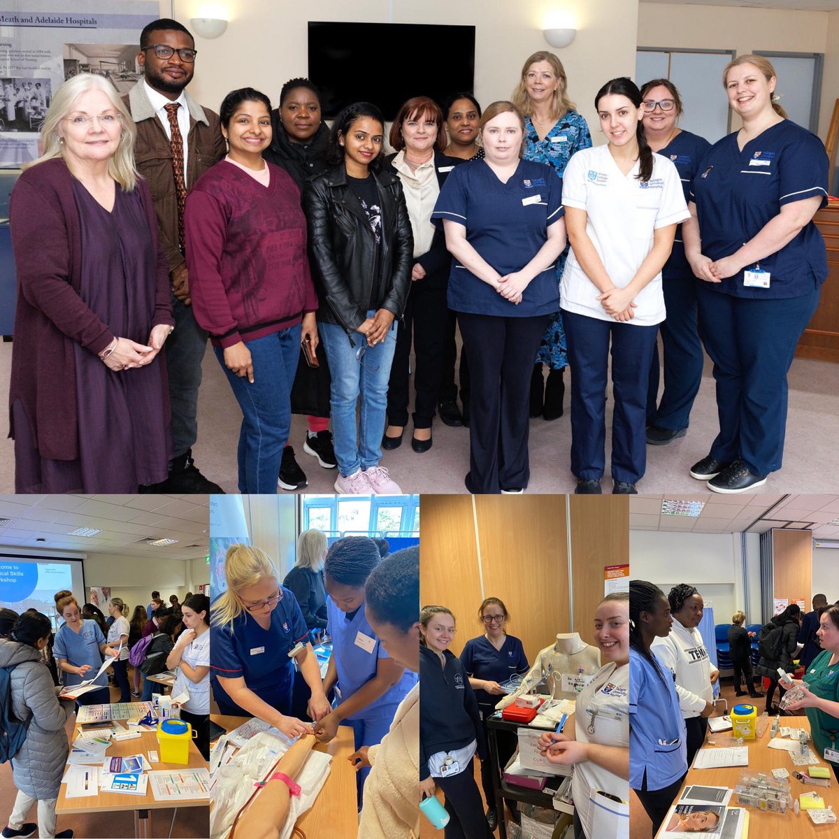 One of @TUH_Tallaght regular clinical skills workshops today with 18 stations demonstrating key clinical skills to our nursing & multidisciplinary colleagues. Many thanks to all colleagues who contributed to another successful event & to our esteemed guests @abrady4 @lulunugent