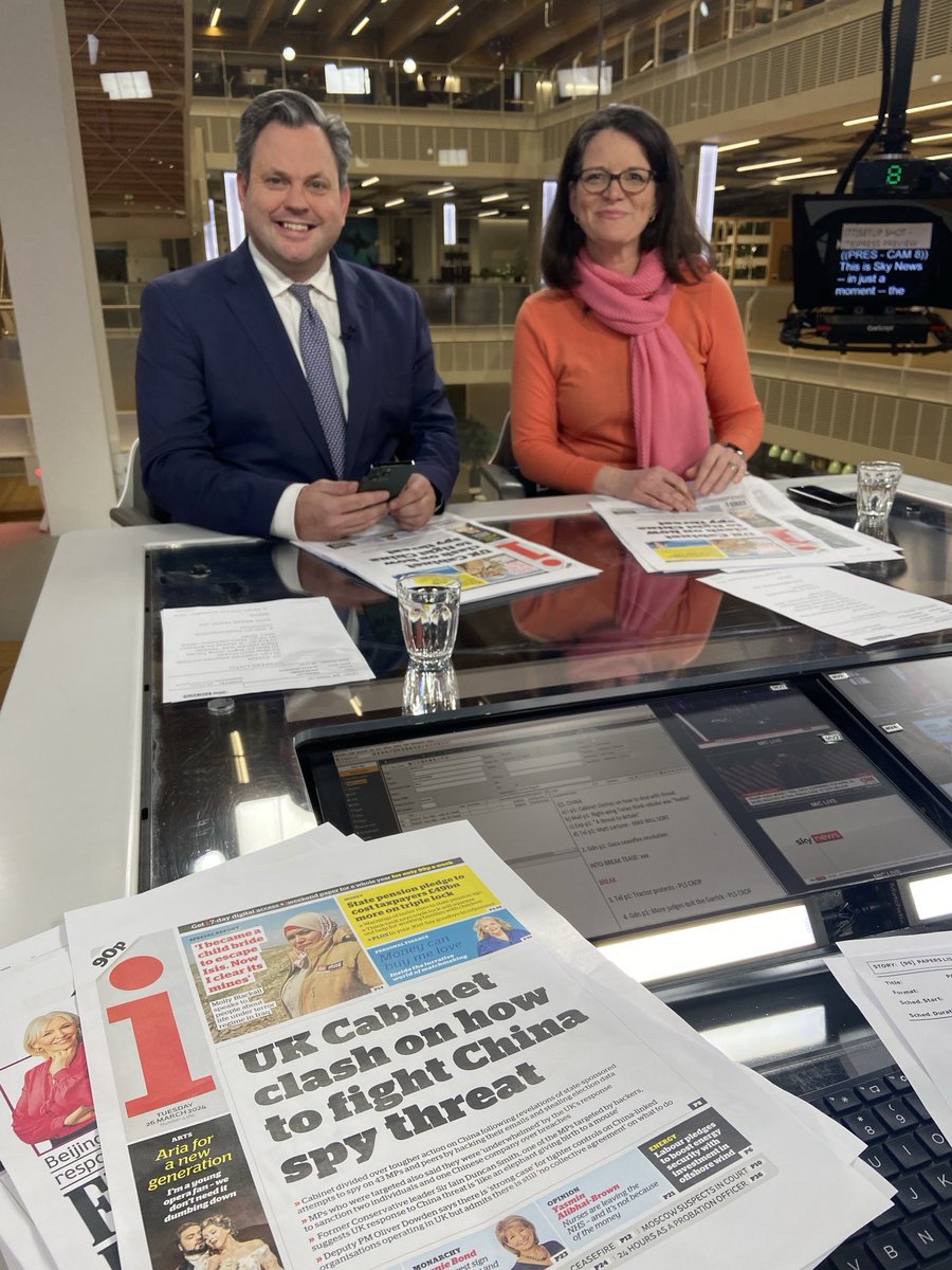 They’re in, they’re ready… Press Preview on now - with ⁦@MrHarryCole⁩ & ⁦@PippaCrerar⁩ and me! #skypapers