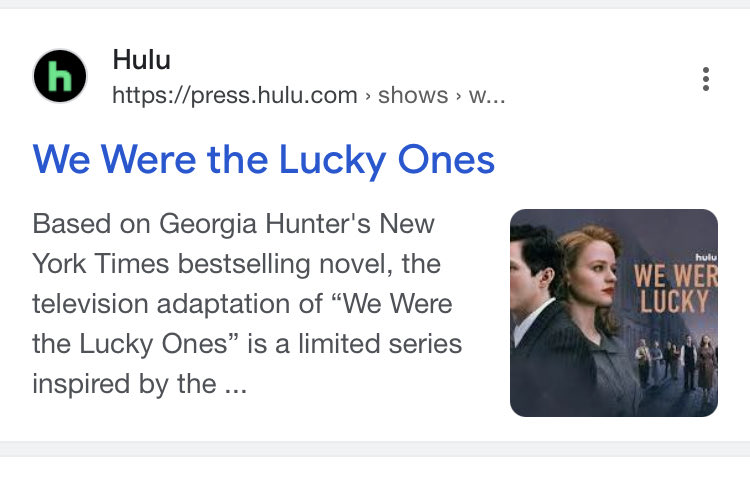 DO YOU REALLY THINK IT IS COINCIDENTAL “WE ARE THE LUCKY ONES” ABOUT A #JEWISH FAMILY IN THE #HOLOCAUST IS AIRING NOW POST OCTOBER 7🤔#HOLLYWOOD HAS ALWAYS BEEN IN BED WITH #POLITICS 😱WHAT IS HOLLYWOOD BROADCASTING 🤨
#Hulu #WeAreTheLuckyOnes