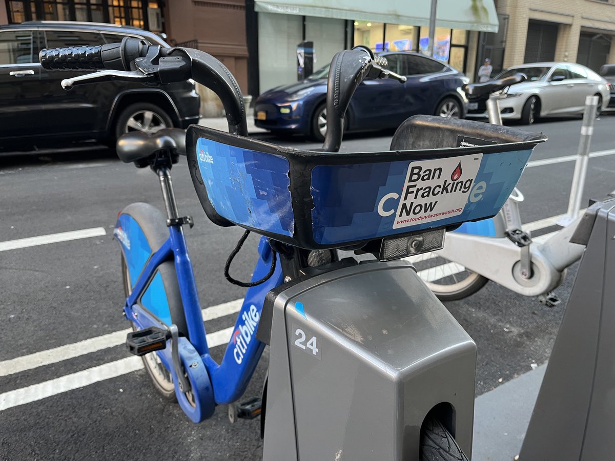EricWeltman's tweet image. Thank you, ⁦@CitiBikeNYC⁩, for your support for #BanFrackingNow!