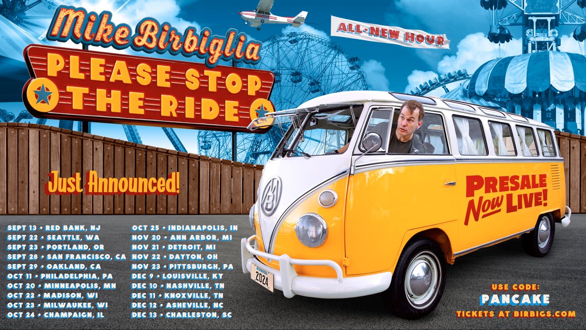 20 cities just announced. tix: birbigs.com 🚍