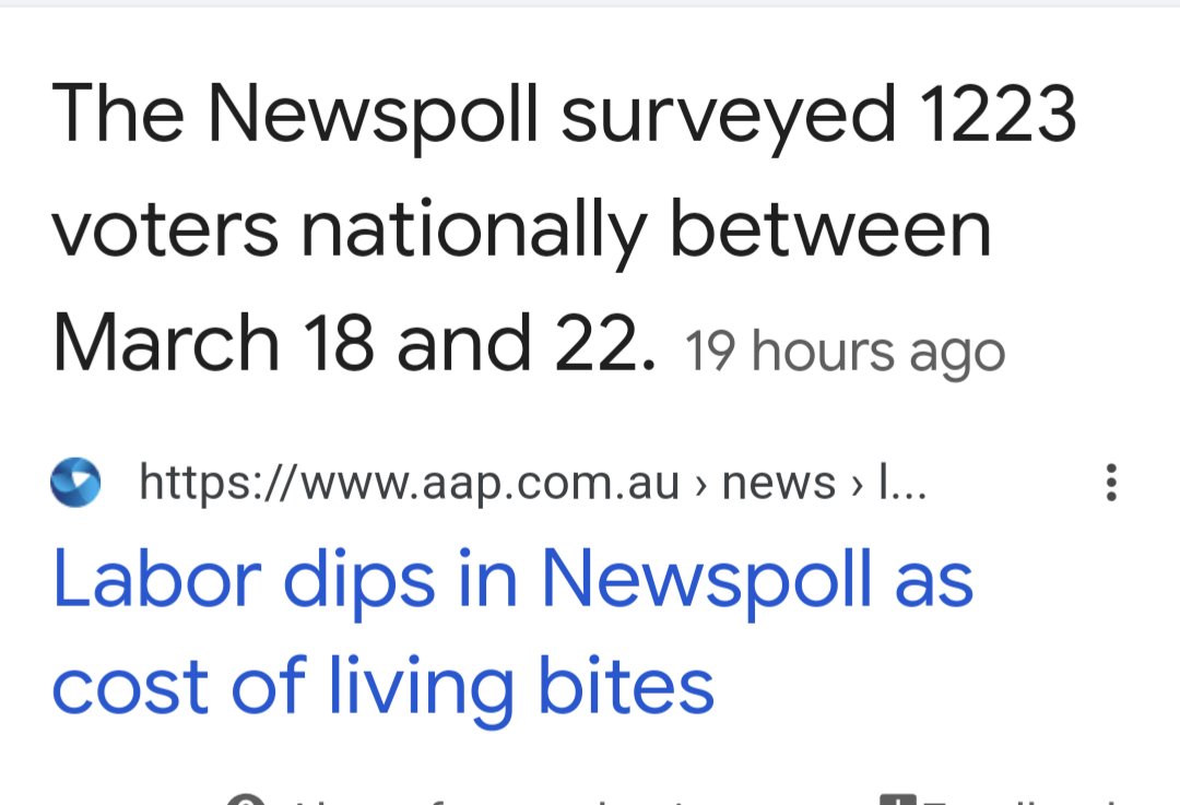 Don't believe a #NewsCorpse Newspoll
Based on a biased on views of just 1222