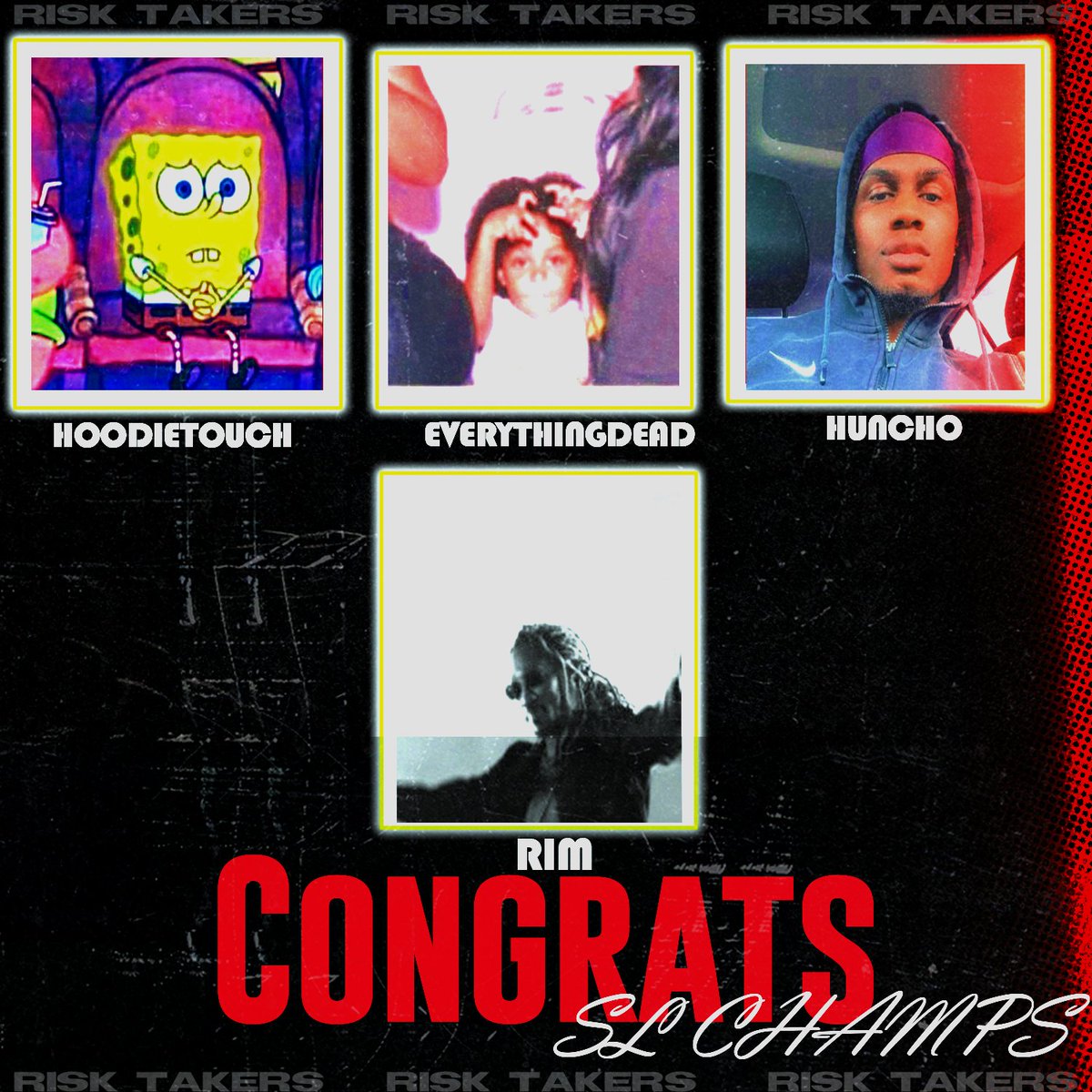 🚨Congratulations to the following members on winning @SLProAm!
🪓<a href="/HoodieTouch/">Touch</a> | <a href="/EverythingDeadx/">Dead</a> | <a href="/llHxncholl/">‏ٌ</a> | @Rim1of1 #RT🔥