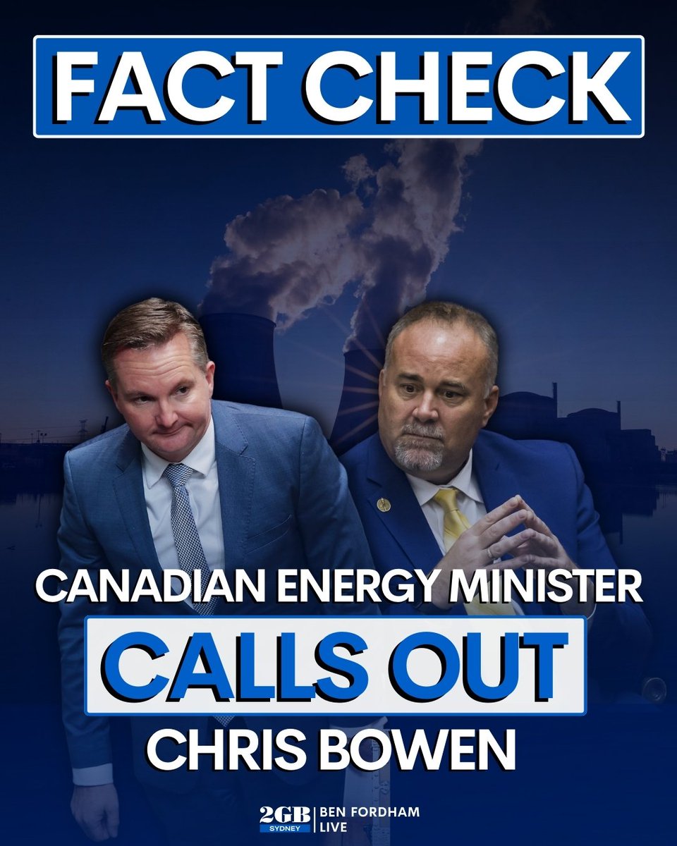 Chris Bowen has been ‘fact checked’.

He claims nuclear energy is expensive.

But the Energy Minister for Ontario has set the record straight.

Get the FULL details HERE.

🎧omny.fm/shows/ben-ford…🎧