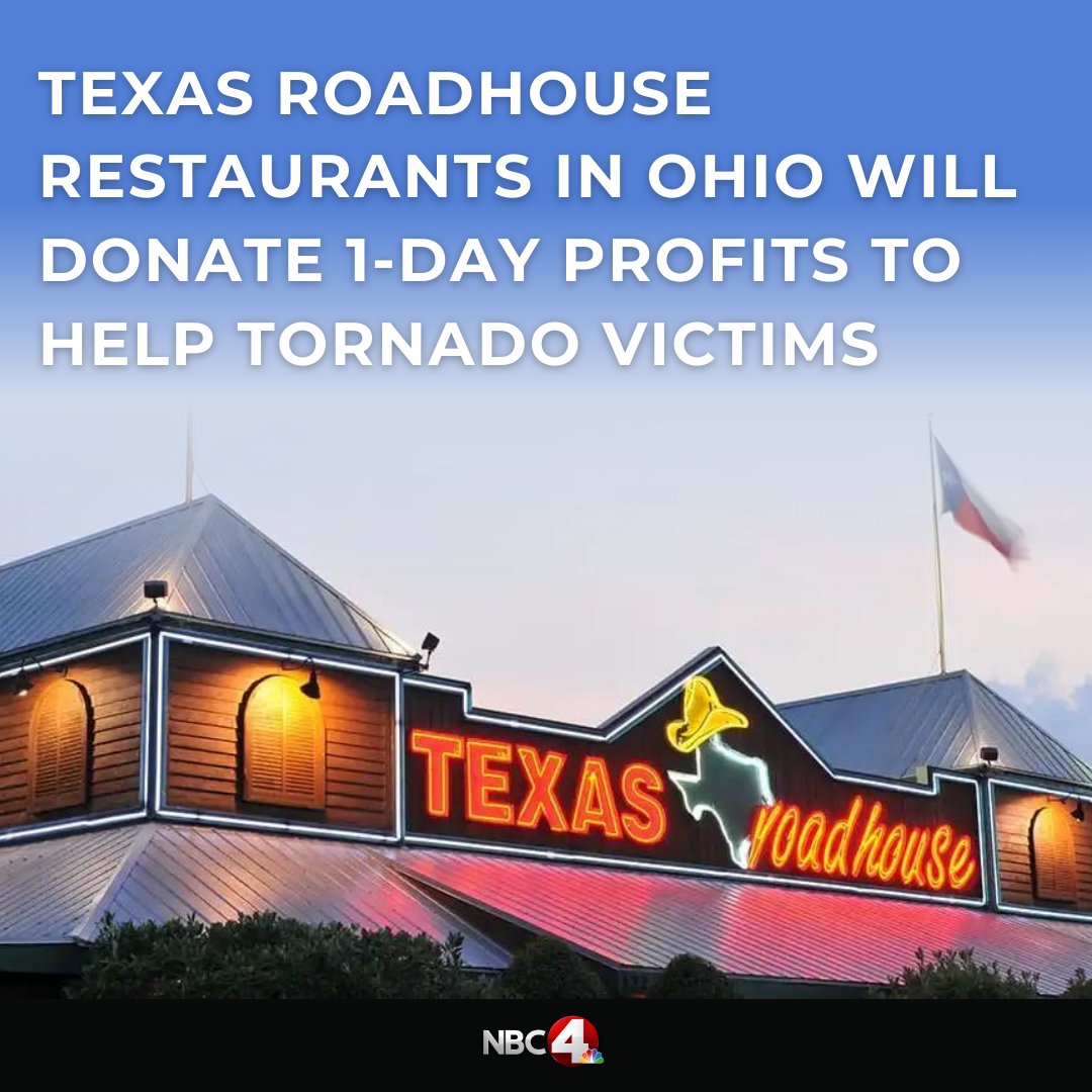 The fundraiser will include 21 Texas Roadhouse locations in Ohio, including those in and around Franklin County, between 4 and 10 p.m. DETAILS: nbc4i.co/3xaUZhm