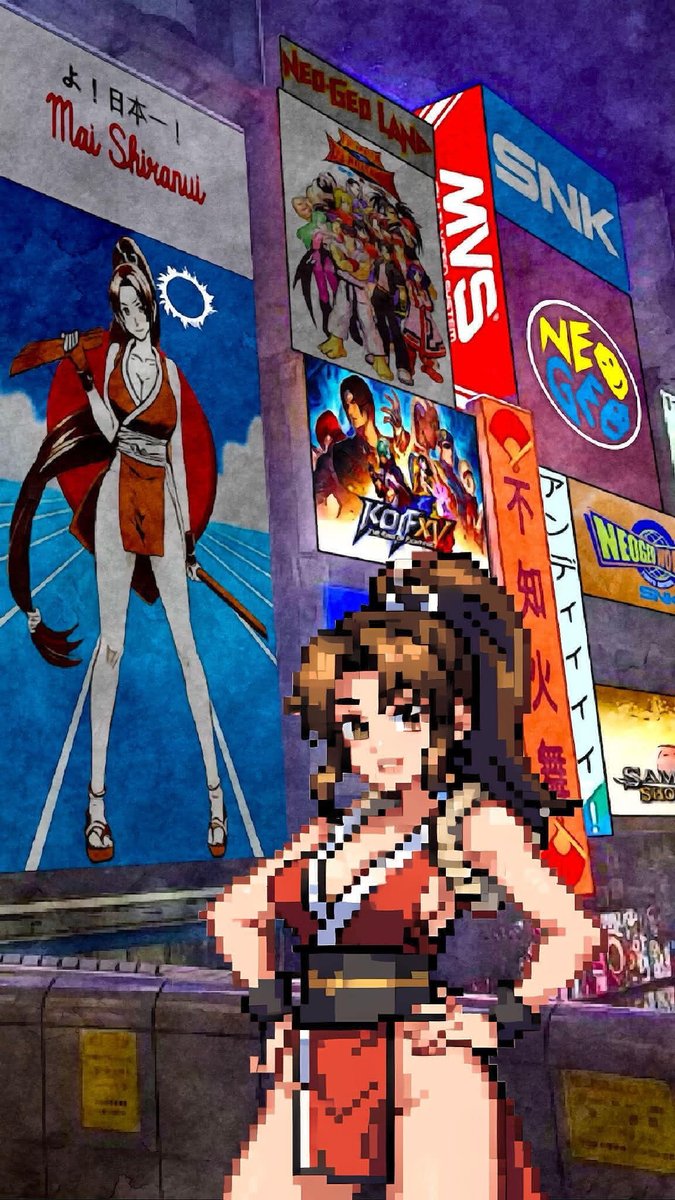 camdenvania's tweet photo. ¡#MaiShiranui, ha aparecido!🪭
#MaiShiranui, has appeared!🪭
#不知火舞、参ります！🪭

#ShatterAllExpectations! 🥊

| #KingOfFighters | #KOF | #KOFXV | #SNK | #NeoGeo |
| #Dōtonbori | #道頓堀 | #Osaka | #大阪市 | https://t.co/JsGgx7rE82