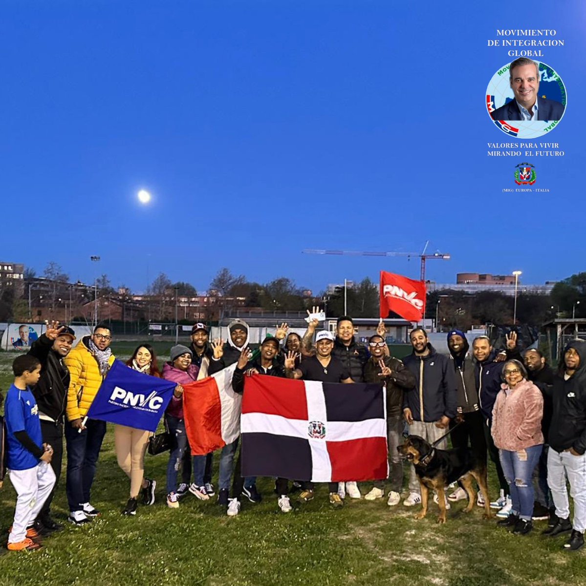 PNVCRD's tweet photo. Militantes del PLD en Modena Italia, que pasan a apoyar a @luisabinader a través del partido Aliado PNVC🇩🇴🙌🏻
#pnvc #voluntadciudadana #luisabinaderpresidente #italia #republicadominicana https://t.co/z4OxdkpSzK