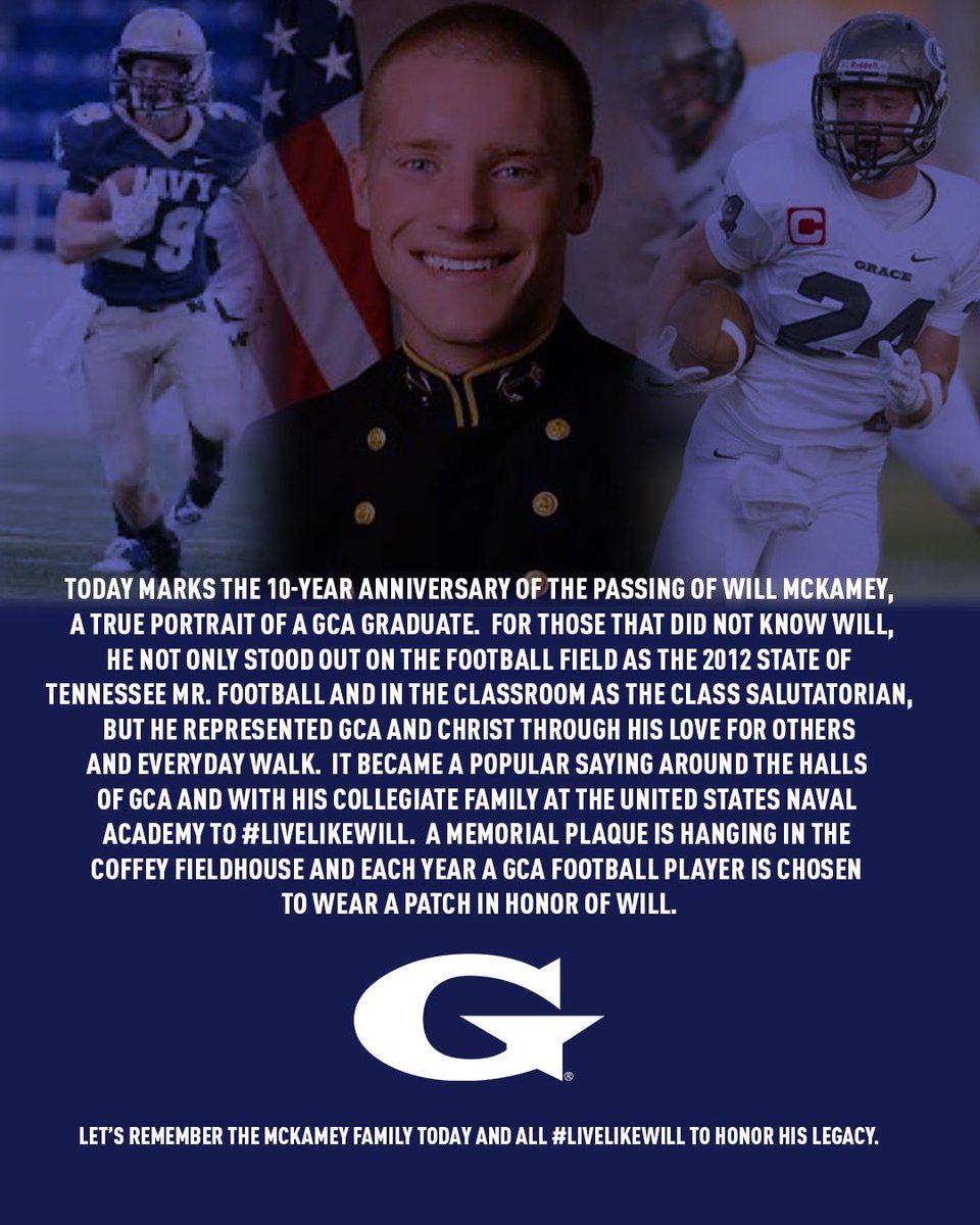 Today and everyday, let us continue to #LiveLikeWill @athletics_gca | @gcarams #ramily #gcaathletics #hero