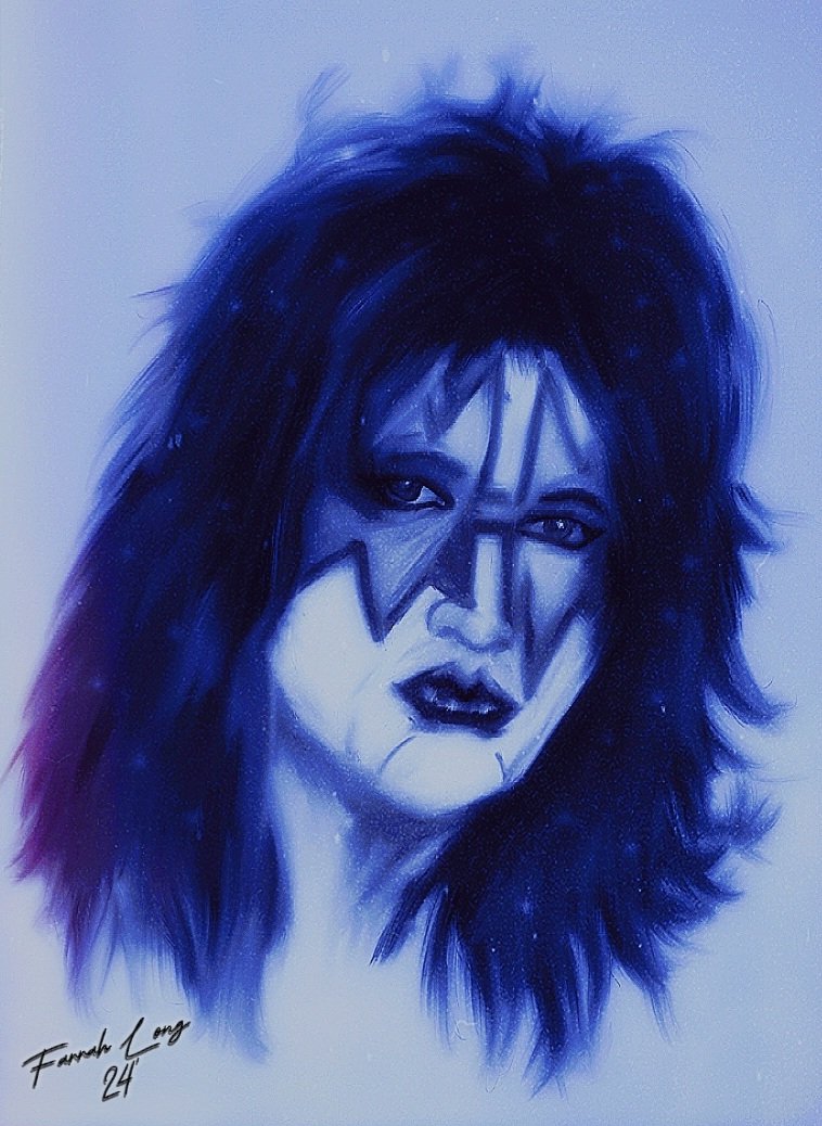 Intergalactic spaceman drawn by me🚀🤍💜
@tommy_thayer @kiss 

#tommythayer #thespaceman #tommythayerart #kissband #kissarmy #kiss #fanart #digitalart