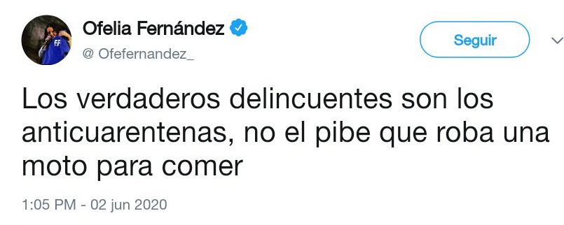 Como olvidar a Ofelia defendiendo delincuentes.