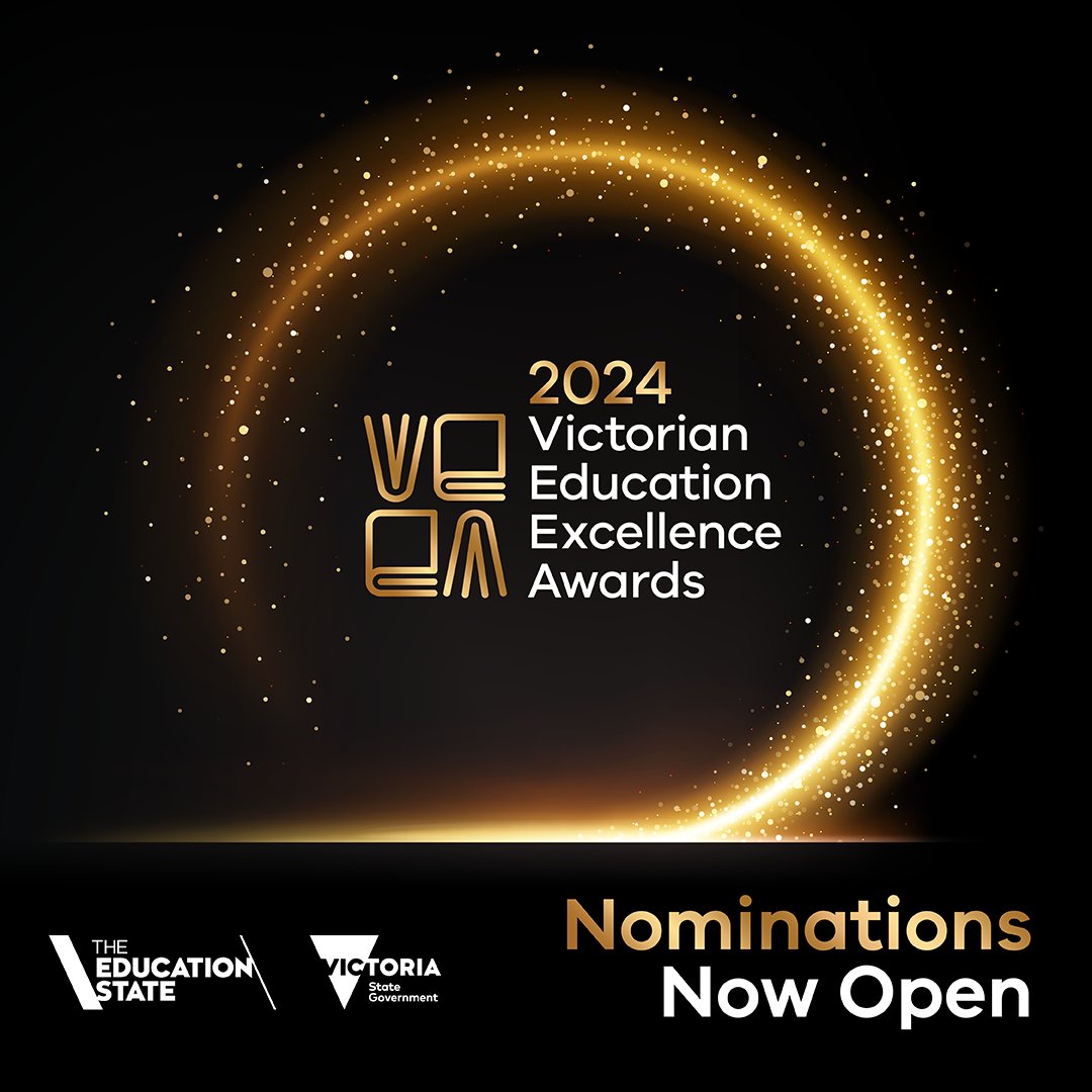 Nominations for the 2024 Victorian Education Excellence Awards (VEEAs) are now open! The VEEAs recognise outstanding school professionals working in Victorian government schools. 🌟 Nominate now: brnw.ch/21wIdlA