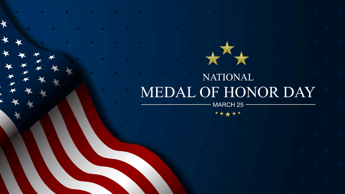 Today we recognize and honor Medal of Honor recipients for their acts of valor above and beyond the call of duty. Make sure to take a moment today to pause and reflect on the importance of service and sacrifice. #MedalofHonorDay
