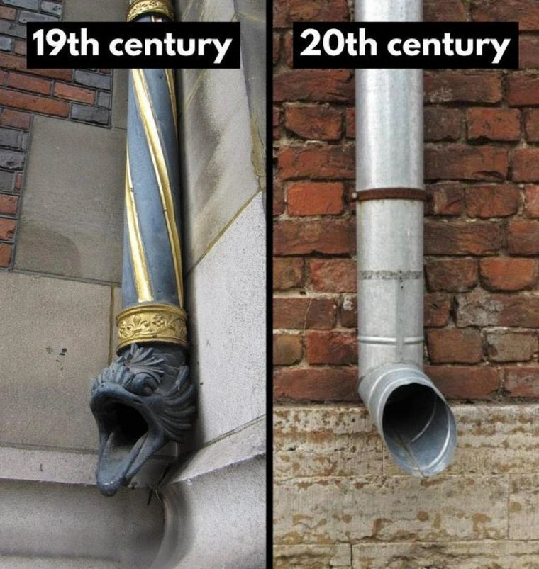 historyinmemes's tweet image. Imagine living in a society where even drainpipes are beautiful