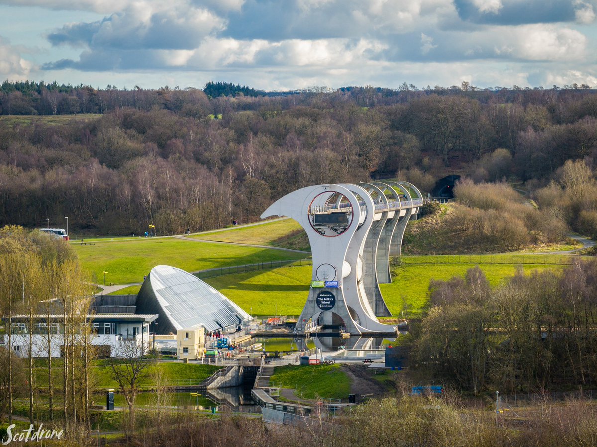 The famous Falkirk Wheel getting ready for reopening at the end of the month. 😎 #falkirk #visitfalkirk #canalmagic #scotland #visitscotland #drone