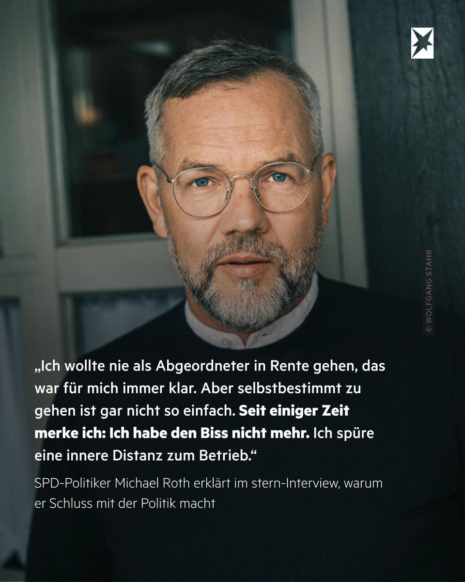 🚨 EXKLUSIV: „Ich habe den Biss nicht mehr“ - nach 26 Jahren im Bundestag will @MiRo_SPD raus aus der Politik. @HollsteinM und ich haben ihm ein langes Gespräch geführt - über die Härte des Betriebs, die Kindheit, die SPD. Das Interview: stern.de/politik/spd-po… @GPSchmitz