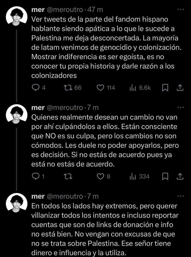 Dejen de seguir a esta cuenta, se tiró todo un hilo manipulador sobre porque deberíamos de apoyar al Boincot y cuándo vio que la estaban denunciando eliminó los tweets y saben por qué?, porque solamente le importa no perder seguidores‼️👇🏻 🖇️:x.com/meroutro?t=OxR…