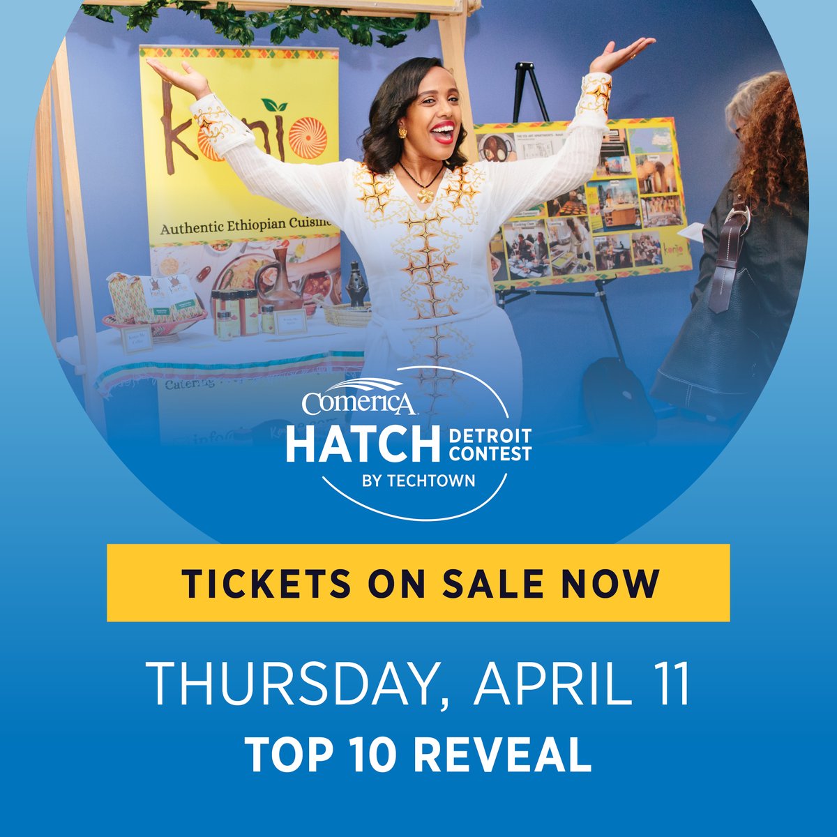 The 2024 Comerica #HatchDetroit Contest Top 10 Reveal is coming up! Come to TechTown on Thursday, April 11, to meet the 10 semifinalists of this year’s Contest! 🤩 📆 Buy your tickets now! hatchdetroit.com/events @ComericaBank @HatchDetroit @waynestate