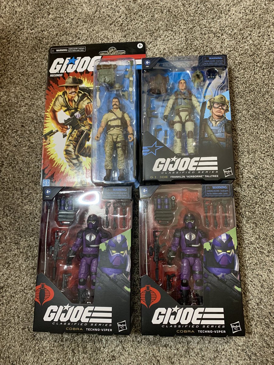 #GiJoeClassifiedSeries mail call today partial waves, assuming the rest of the retro collection and the normal wave will come soon