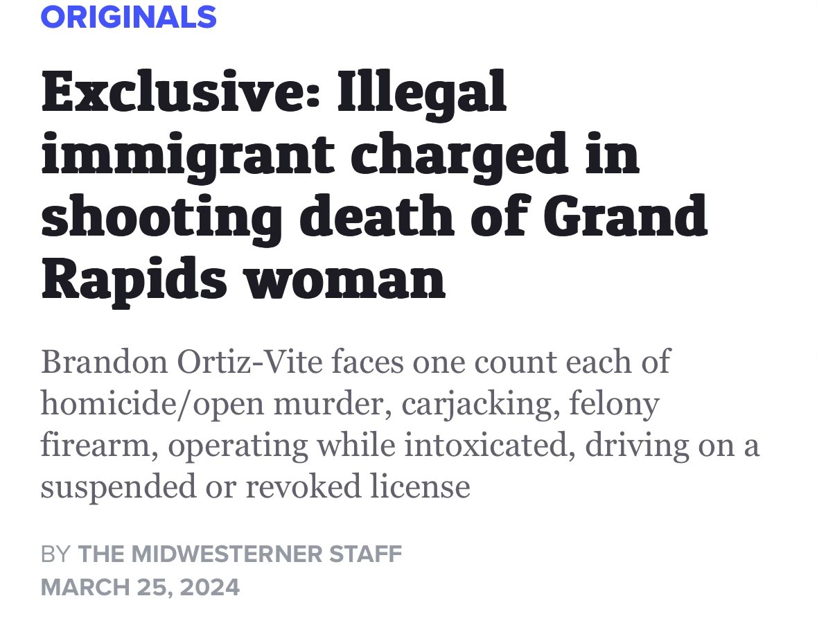 Last week, an illegal immigrant Brandon Ortiz-Vite shot 25-year-old woman Mavi Garcia multiple times and left her body on the side of a highway in Grand Rapids. Mavi Garcia tragically became another victim of @JoeBiden and @RubenGallego's catch-and-release policy. When I am in…