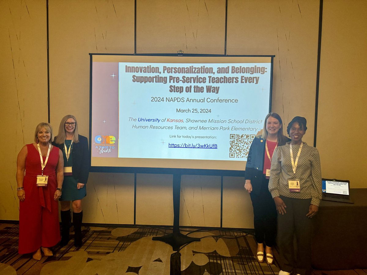 Grateful for the opportunity to present <a href="/NASUP_9/">NASUP</a> conference! We showcased how the <a href="/KUSOEHS/">KU School of Education & Human Sciences</a>, <a href="/theSMSD/">SM School District</a>, &amp; <a href="/_MerriamPark/">Amy Simeonov</a> partnership takes an innovative and supportive approach to teacher preparation. Proud to be part of a team that believes in the investment in future teachers. 🌟