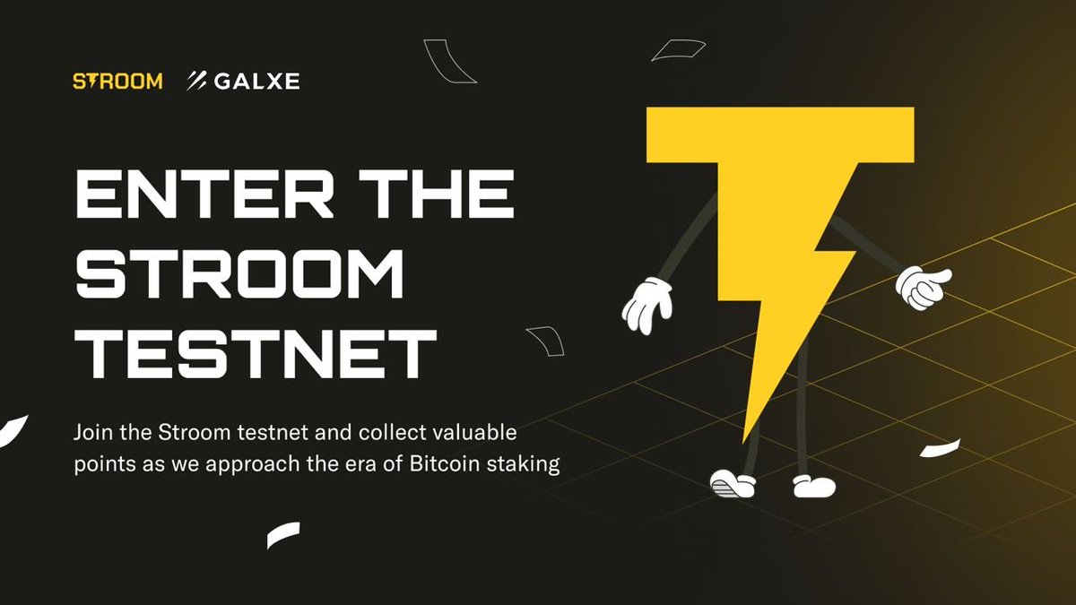 Galxe (@galxe) on Twitter photo The <a href="/StroomNetwork/">Stroom</a> Testnet is live⚡️
Join the Stroom community on Galxe and collect loyalty points for participating in quests.
Bitcoin liquid staking, here we come!👇
galxe.com/Stroom The <a href="/StroomNetwork/">Stroom</a> Testnet is live⚡️
Join the Stroom community on Galxe and collect loyalty points for participating in quests.
Bitcoin liquid staking, here we come!👇
galxe.com/Stroom