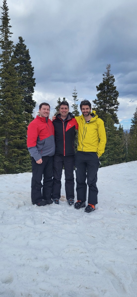 Dr. Yossef Blum along with Adult Reconstruction Fellows Dr. Justin Fernicola and Dr. Brenden Cutter hitting the mountains after attending an educational course in Park City, Utah! #orthotwitter #Utah