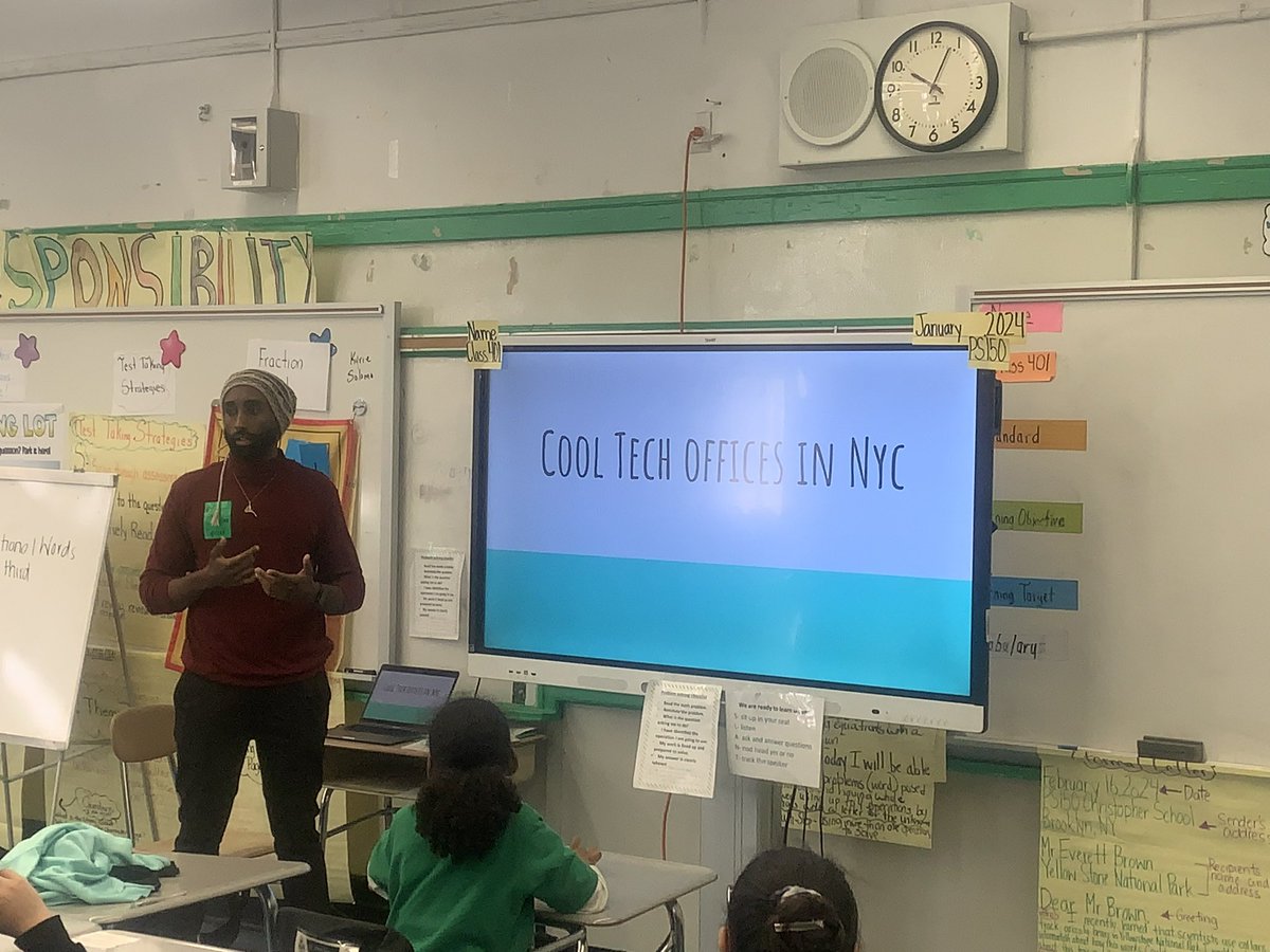 BlacksInTechNYC's tweet image. Last week, our very own BIT members Stefanos, Billy Duc and Ken Granderson volunteered at P.S. 150 in Brooklyn, NY for their Annual Career Day.

Such a wonderful and exciting event for the students to learn more and have fun!  #bitnyc #scholars #careerday