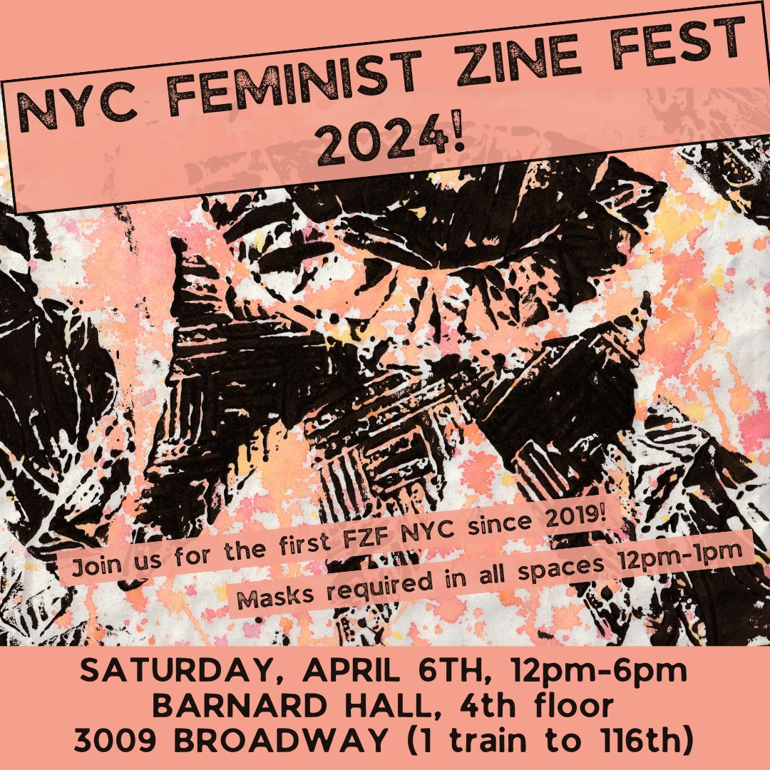 We'll be at the NYC Feminist Zine Fest in two weeks with original zines made by collective members, books on zines, and more!