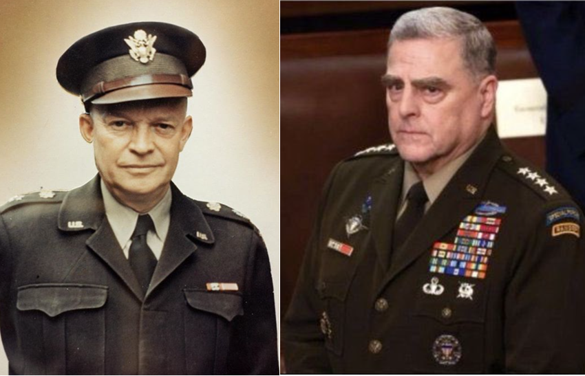 @its_The_Dr One man is a five-star general that helped save the world, the other one looks like a Christmas tree.