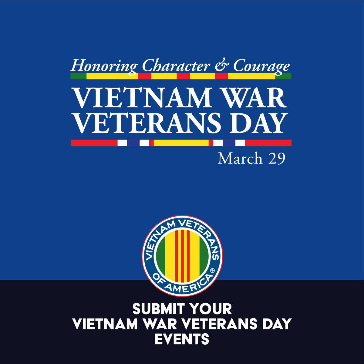 Hosting or know of an event for Vietnam War Veterans Day? Send us your listing and we'll add it to our page on vva.org. Send your event notice here: forms.gle/ec64Syt6Ap3QS2…