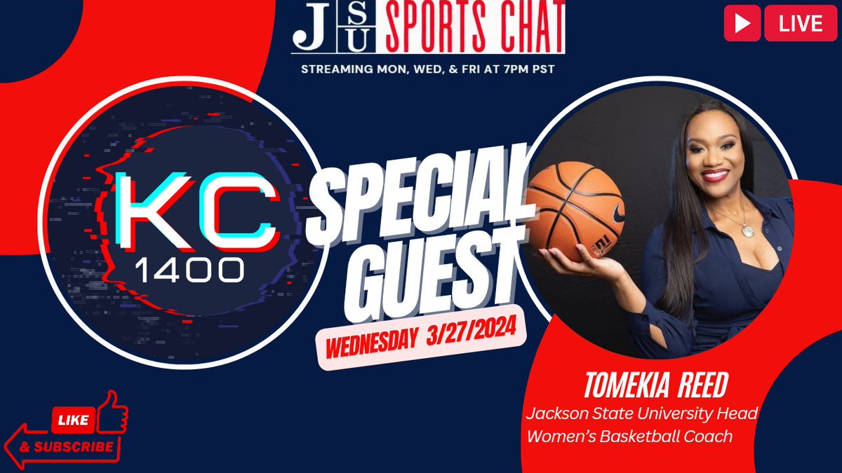 🔥Special Guest Wednesday🔥 We're beyond excited to welcome the @GoJSUTigersWBB Head Coach, @CoachTReed to the show this week! We look forward to having this conversation! Be sure to join us LIVE! You don't want to miss this one! Go Tigers! #THEEiLove 👇🏿 youtube.com/live/-rK93MRwL…