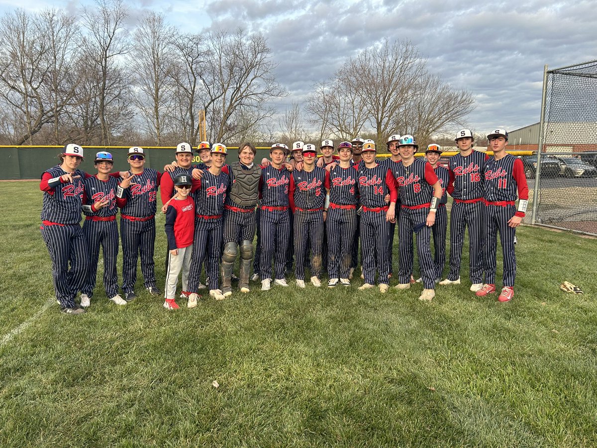 SouthwesternRe7's tweet photo. Our guys after opening the season with a 20-1 win over Henryville. #RebelUp #RebsOnTop https://t.co/acJzM94DKY