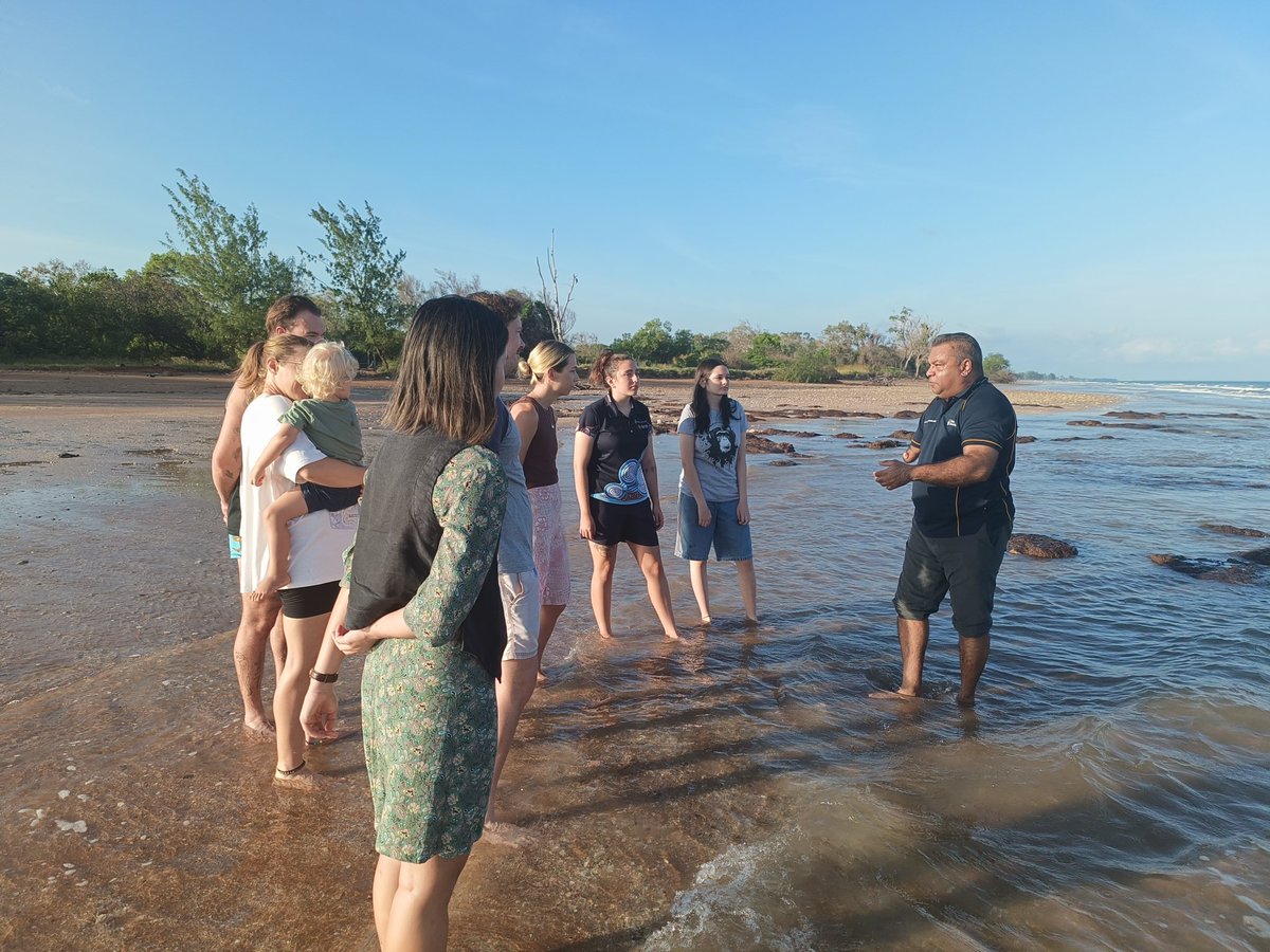 A special saltwater ceremony by Uncle Richie after a big few weeks. Reconnecting to Larrakia Country and centering where we are in these moments. #LarrakiaCountry #ourmobourway @pocheSA_NT