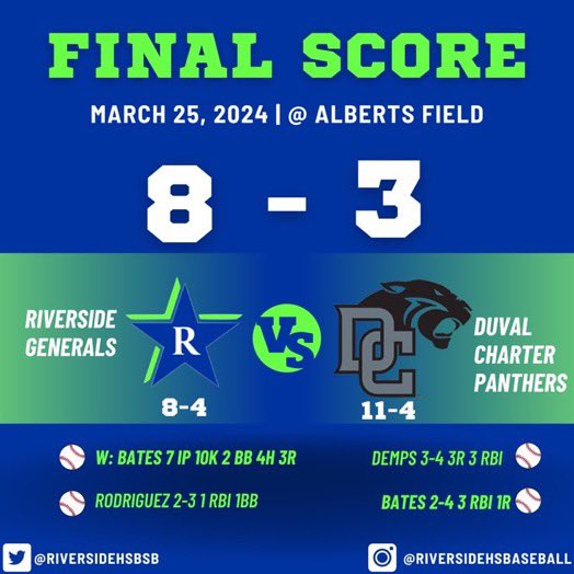 Riverside Generals Baseball tweet media