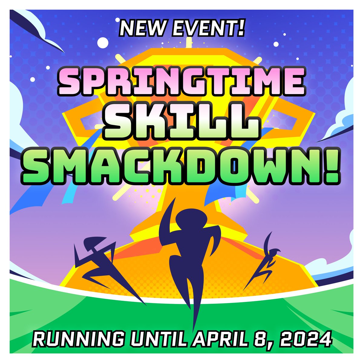 PlayMonsterWalk's tweet photo. Test your Runnegade mettle in the Springtime Skill Smackdown event, now live in #RunLegends! 💪 This time, you'll earn points for damaging, healing, and blocking.

We ran out of spring puns during the last event, so lend us a hand in the replies if you have any to spare 🤲 https://t.co/ugtVdOdvke