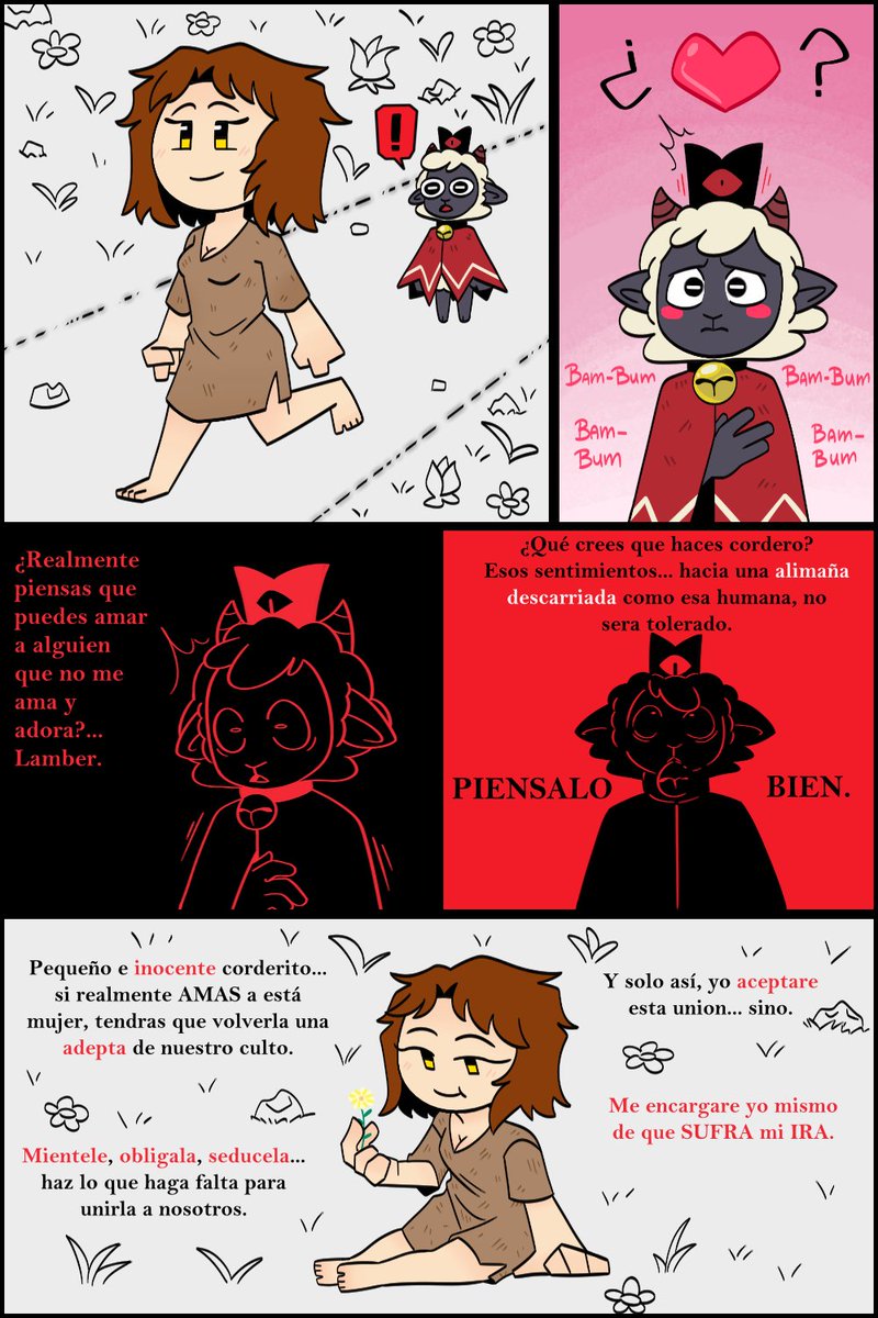 MJUI99096051's tweet photo. Aquí esta, el mini-comic random que hice, me imagino que más de uno debe reconocer a este cordero #mini_comic #CultoftheLamb #comic #dibujodigital #dibujoenespañol https://t.co/SzmCEpTsLI