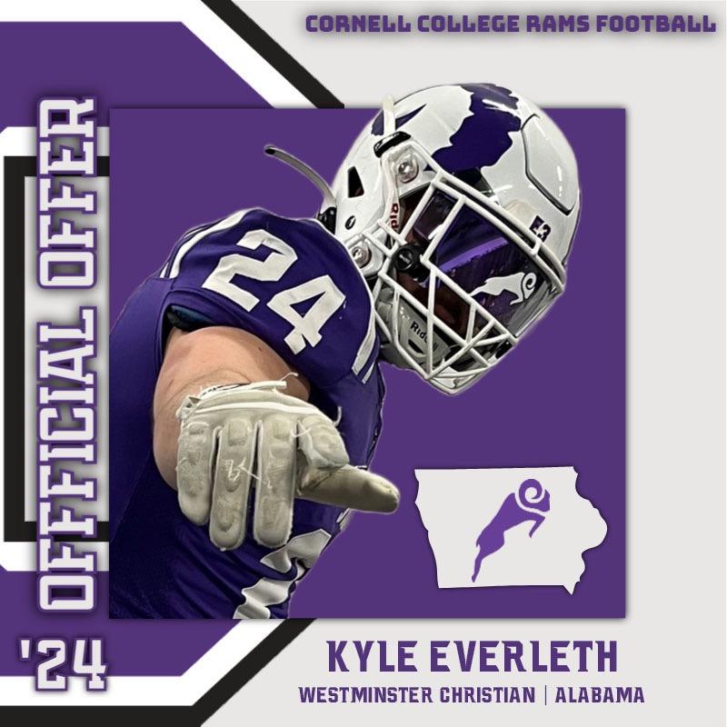 Blessed to receive my second offer to play collegiate football <a href="/CornellRamsFB/">Cornell College Football</a>