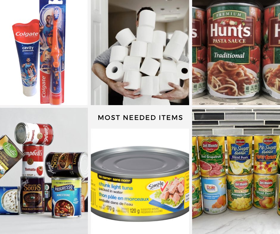 Most Needed at the SFB: Mixed beans/kidney beans Canned tuna Canned fruit (no added sugar) Ready to serve soup Pasta sauce Toilet paper Toothbrushes and toothpaste Donations may be dropped off at the SFB or at many area grocery stores. #sherwoodpark #strathco #FoodSecurity