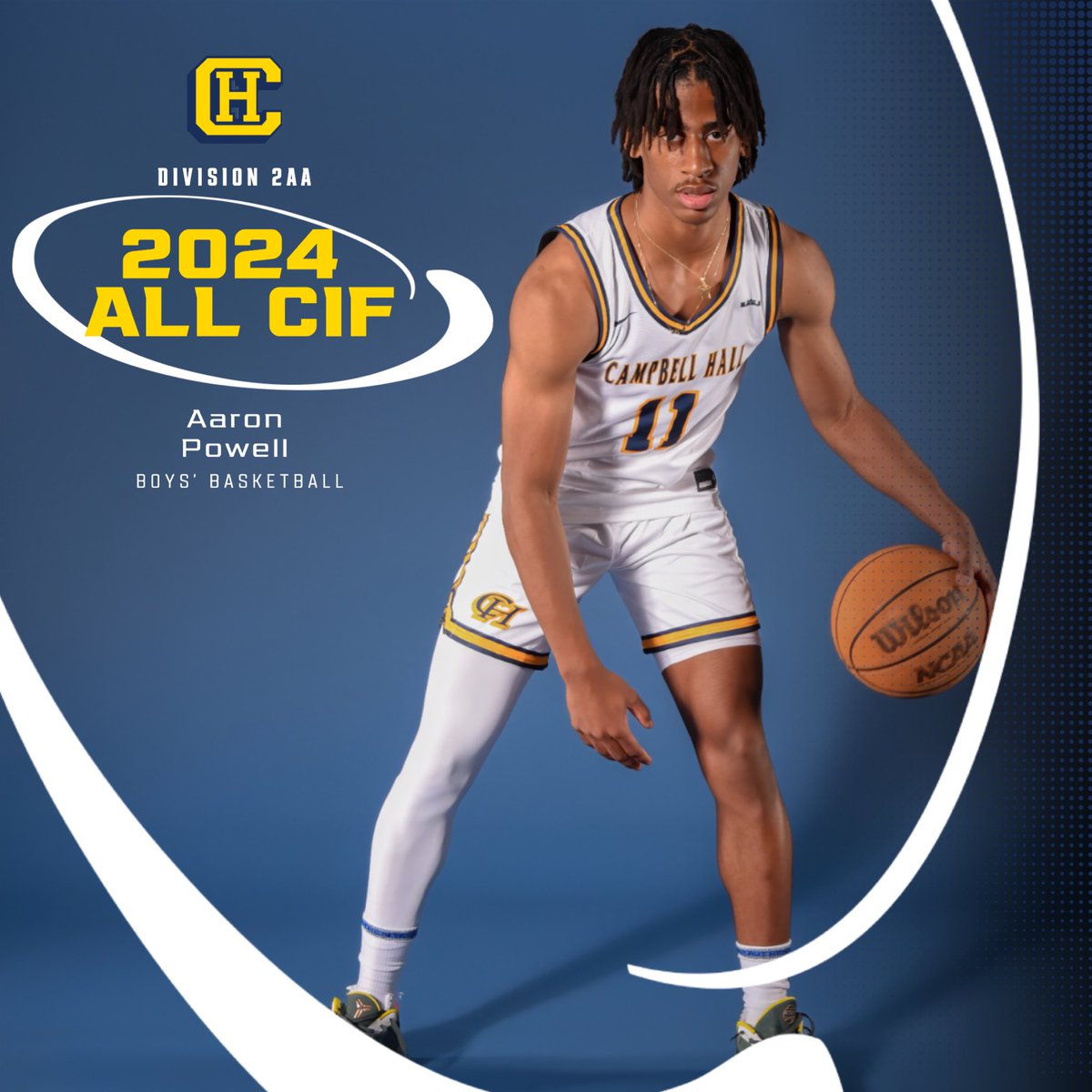 Congratulations to Aaron Powell ‘24 on earning All @CIFSS honors! 👏🎉 #GoCHVikings #TheHall @gochhoops