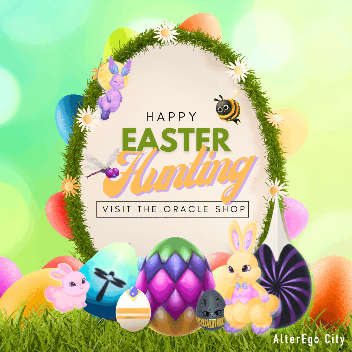 AlteregoCity's tweet photo. Celebrate #Easter in AlterEgo City with our exclusive Easter Pack: Spring Eggstravaganza🥚🌈 

Refresh your wardrobe with vibrant, spring-inspired looks at the Oracle Shop, and share your Easter-inspired outfits on the Feed!🌟🌸 https://t.co/qKbbbnJaLP