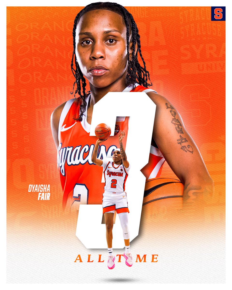 One of the greatest scorers in college basketball. @DyaishaFair is now third in the NCAA record books passing both Jackie Stiles and Kelsey Mitchell.