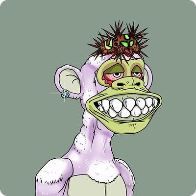 missed my mutant and today bought back into MAYC <a href="/BoredApeYC/">Bored Ape Yacht Club 🍌</a>. got this gem off the floor