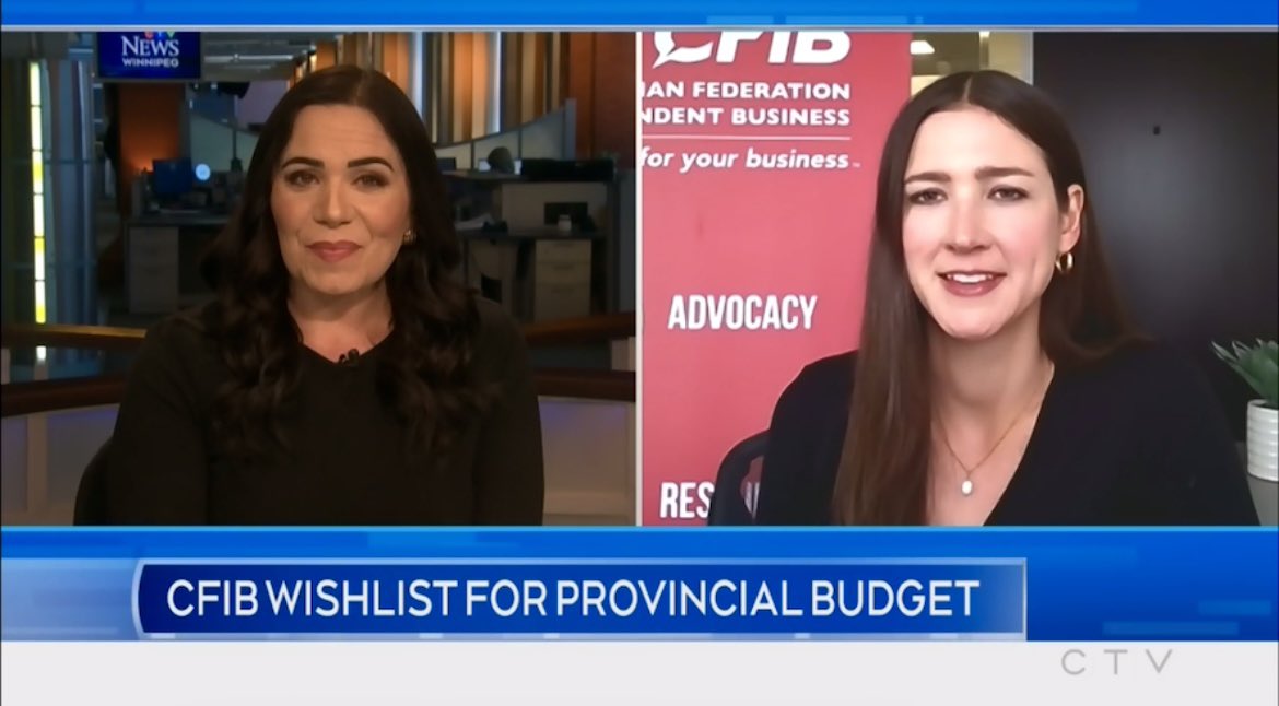 CFIB calling on Manitoba government to provide support for small businesses in upcoming provincial budget. Watch: winnipeg.ctvnews.ca/video/c2891922… via @ctvwinnipeg @MaraleeCTV