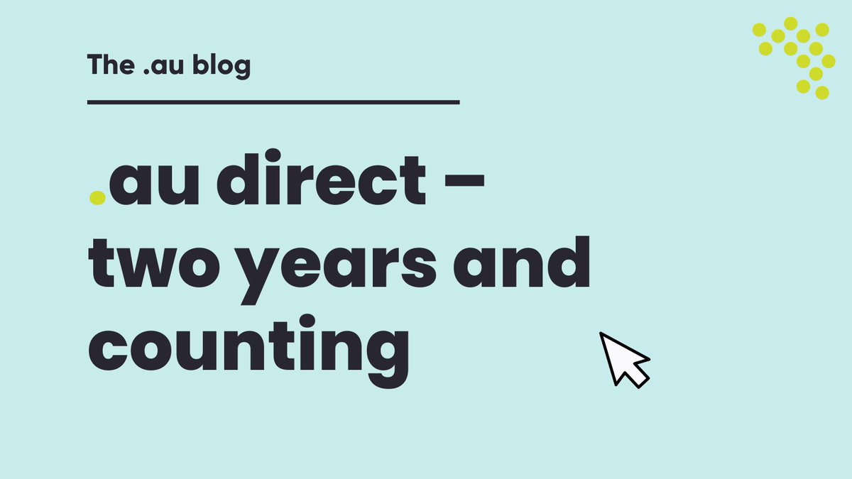 This week marked the 2nd anniversary of Australia’s newest namespace: .au direct. Two years of two simple letters that have transformed the way Australians can establish their presence online. Read what Aussies love most about .au direct in our blog: auda.org.au/blog/au-direct…