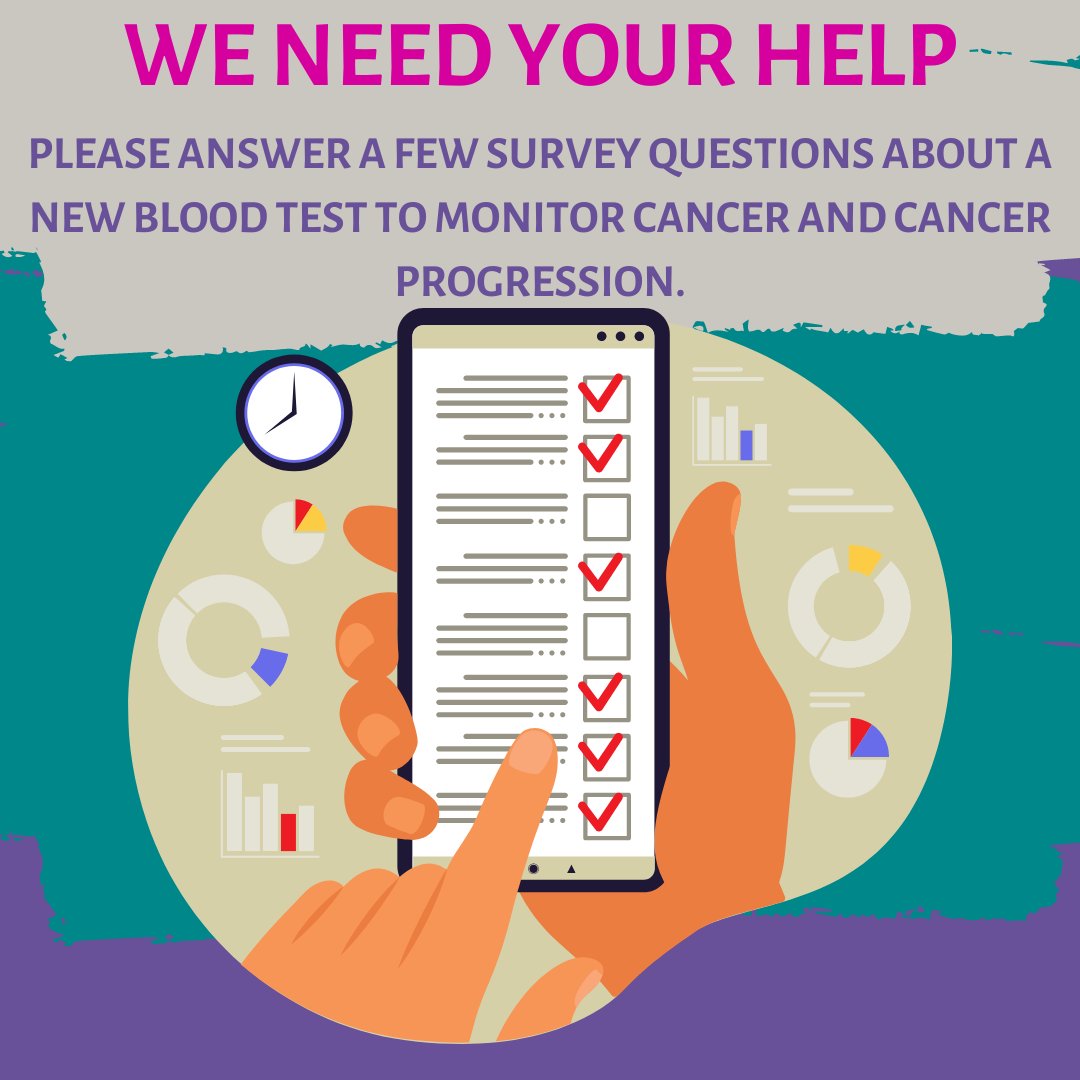 Please answer a few survey questions about a new blood test to monitor cancer and cancer progression. Click the survey link surveymonkey.com/r/5R7KZJB