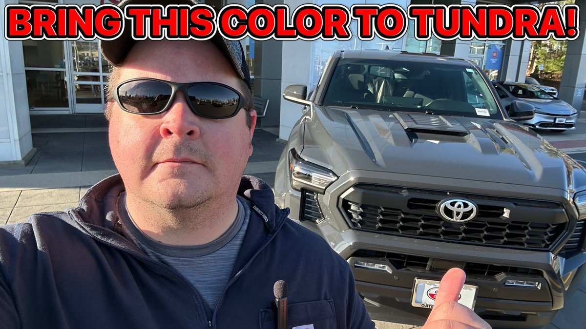 My first time seeing the 2024 Toyota Tacoma TRD Sport! They need to bring the underground color to the Toyota Tundra. VIDEO LINK: youtu.be/epoqq5zFM7s?si… #2024toyotatundra #dealership #2024toyotatacoma #toyotatundra #2024tundra #toyota #tundra #toyotatacoma #youtube