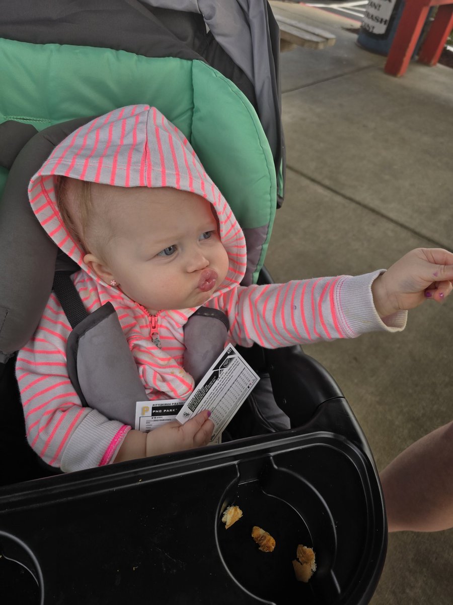 Not a future poker player. Opening cards with dad at the local ice cream shop and her face is her immediate tell. #nopokerface